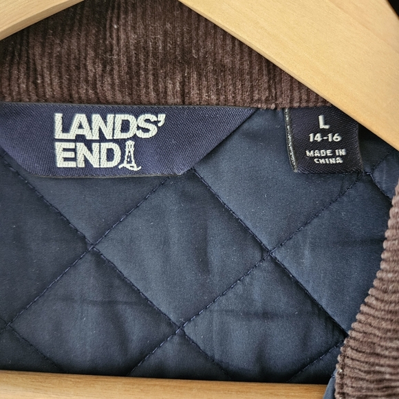 Lands' End Women's Quilted Blue Vest Size L 14-16 - Picture 4 of 5